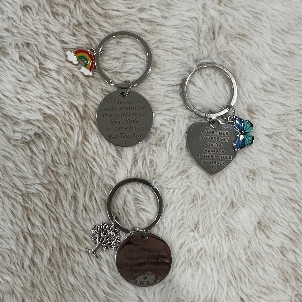 Inspirational Silver Keychain lot